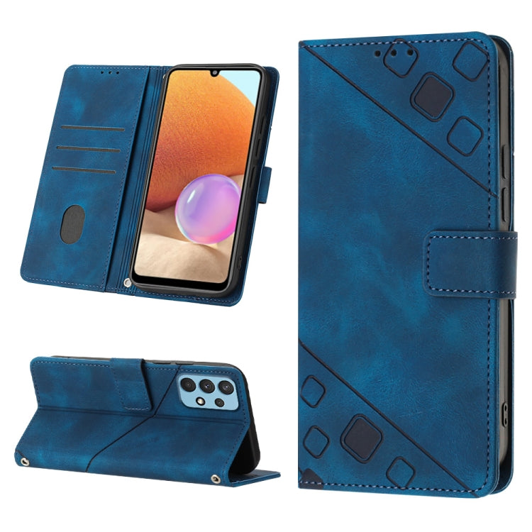 For Samsung Galaxy A32 4G Skin-feel Embossed Leather Phone Case
