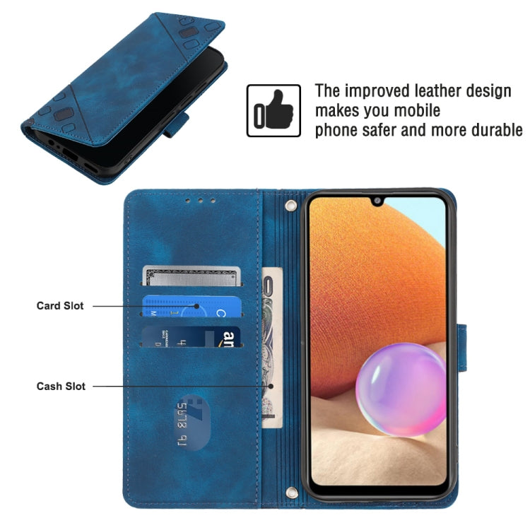 For Samsung Galaxy A32 4G Skin-feel Embossed Leather Phone Case