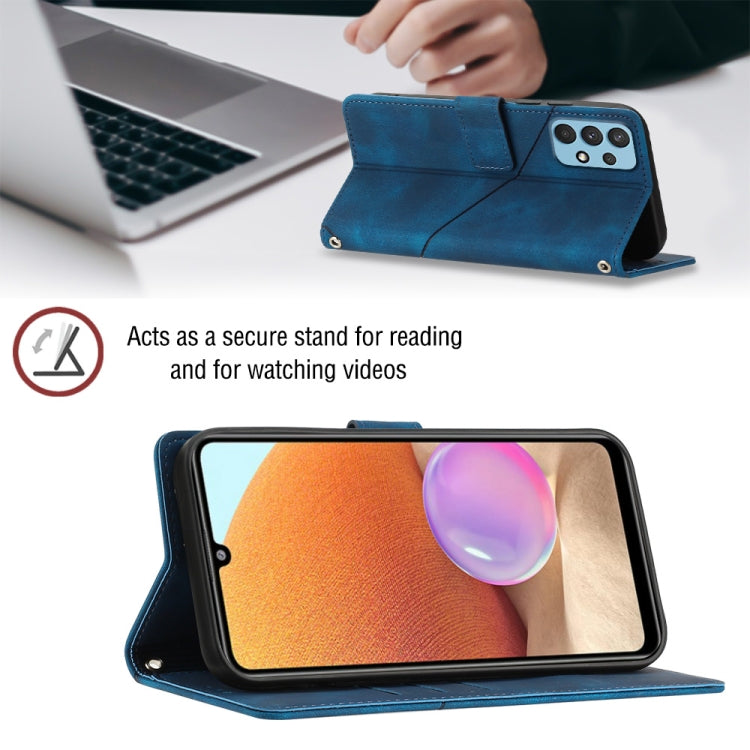 For Samsung Galaxy A32 4G Skin-feel Embossed Leather Phone Case