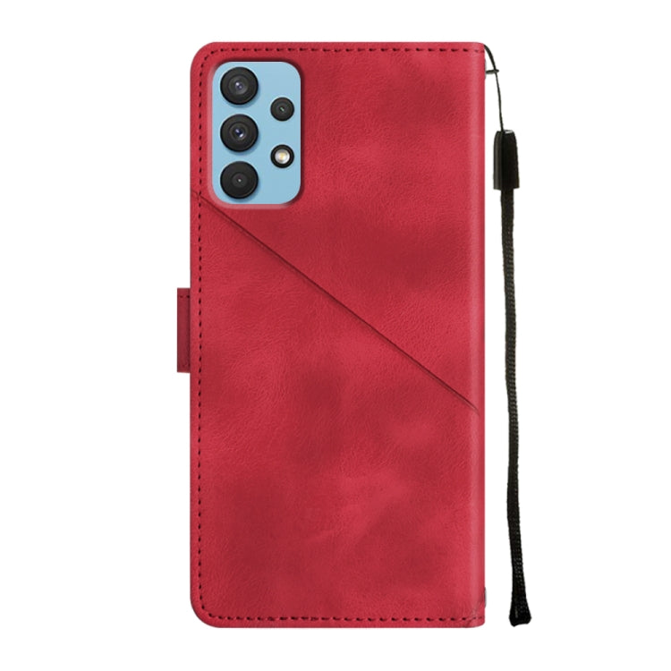 For Samsung Galaxy A32 4G Skin-feel Embossed Leather Phone Case