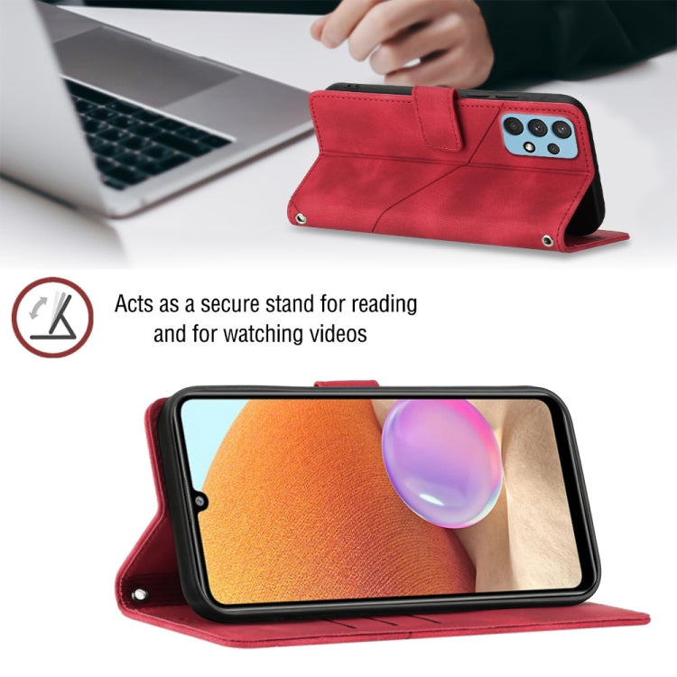 For Samsung Galaxy A32 4G Skin-feel Embossed Leather Phone Case