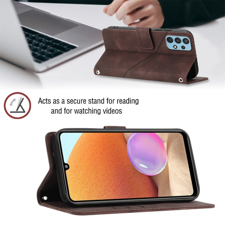 For Samsung Galaxy A32 4G Skin-feel Embossed Leather Phone Case