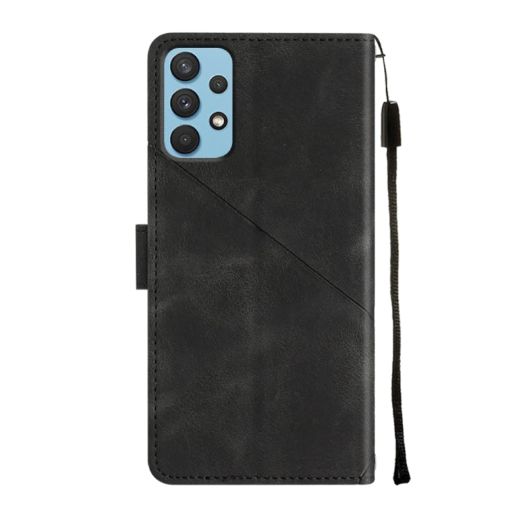 For Samsung Galaxy A32 4G Skin-feel Embossed Leather Phone Case