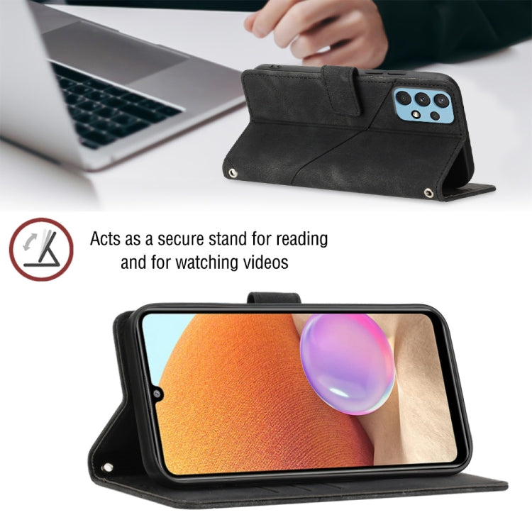 For Samsung Galaxy A32 4G Skin-feel Embossed Leather Phone Case