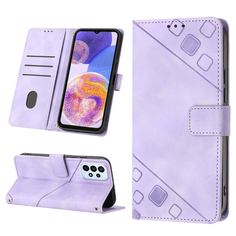 For Samsung Galaxy A32 5G / M32 5G Skin-feel Embossed Leather Phone Case