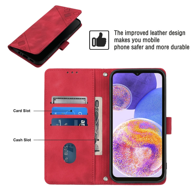 For Samsung Galaxy A32 5G / M32 5G Skin-feel Embossed Leather Phone Case