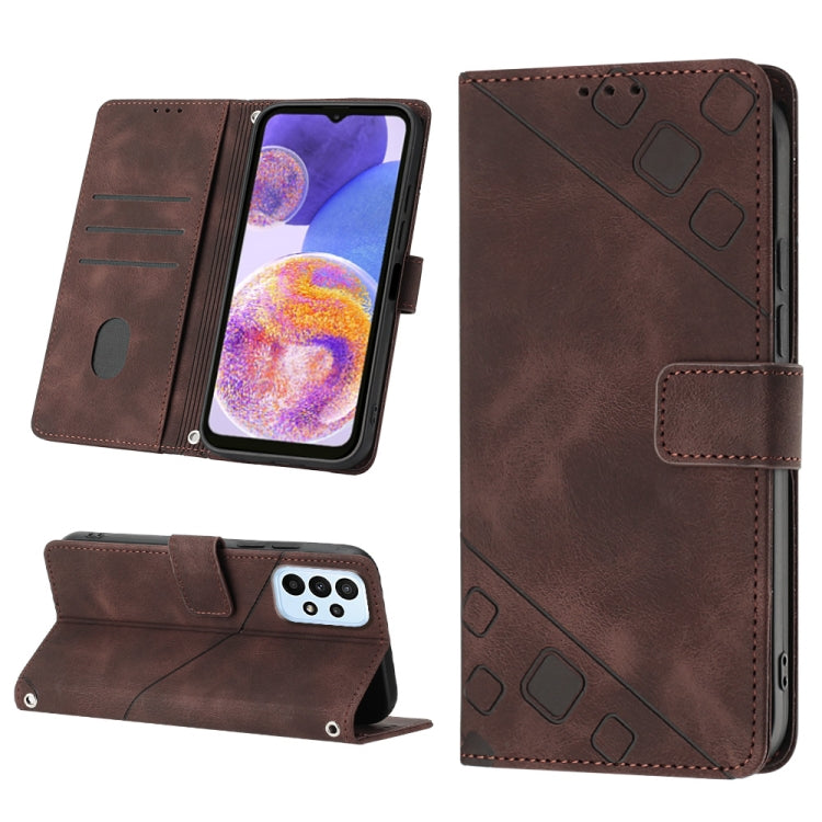For Samsung Galaxy A32 5G / M32 5G Skin-feel Embossed Leather Phone Case