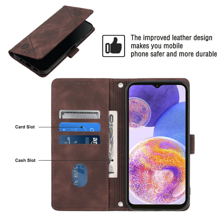 For Samsung Galaxy A32 5G / M32 5G Skin-feel Embossed Leather Phone Case