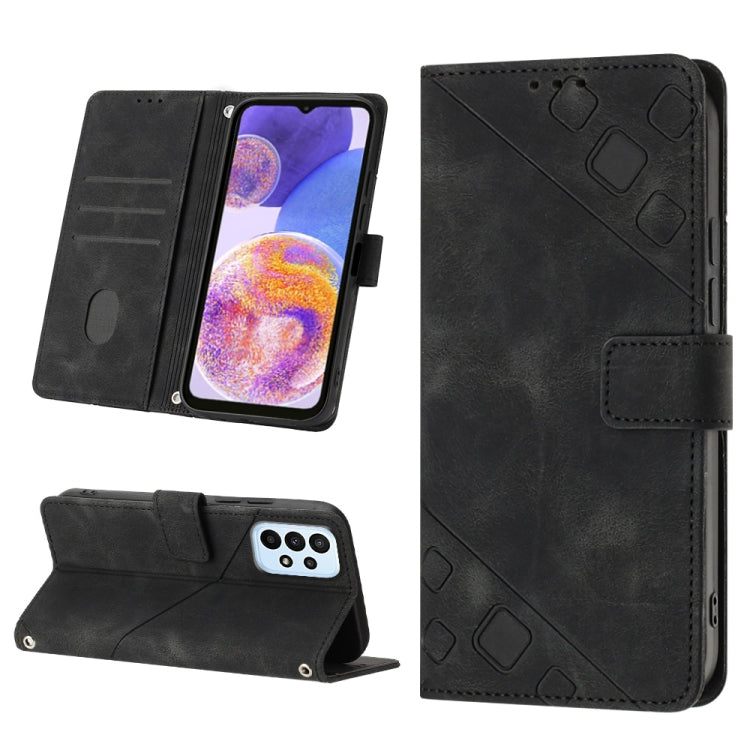 For Samsung Galaxy A32 5G / M32 5G Skin-feel Embossed Leather Phone Case