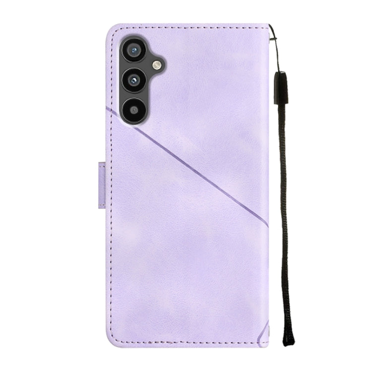 For Samsung Galaxy A34 Skin-feel Embossed Leather Phone Case