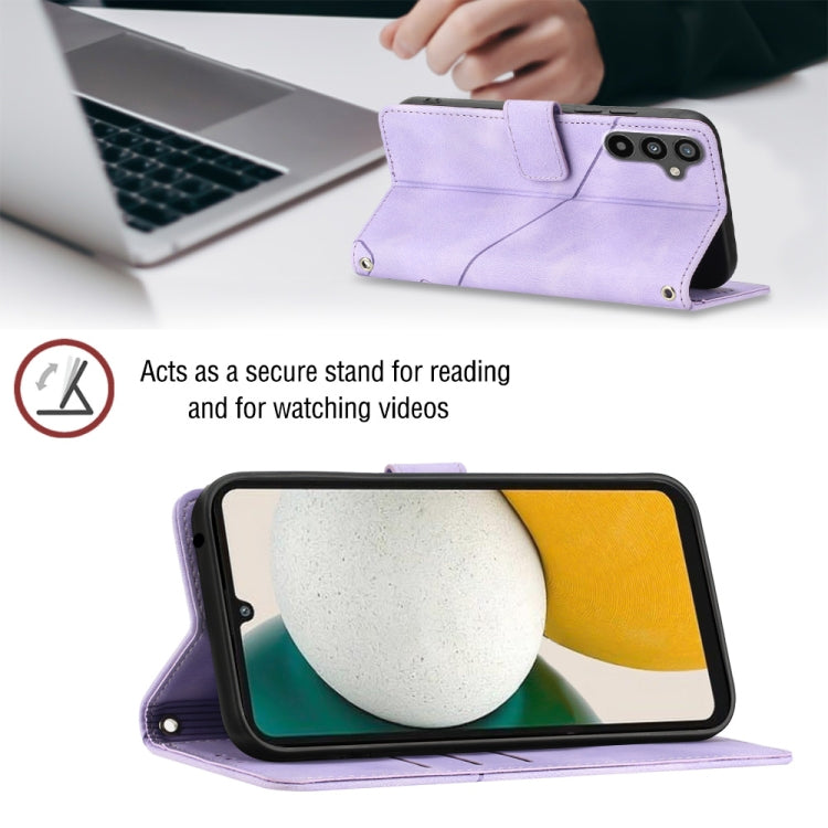 For Samsung Galaxy A34 Skin-feel Embossed Leather Phone Case