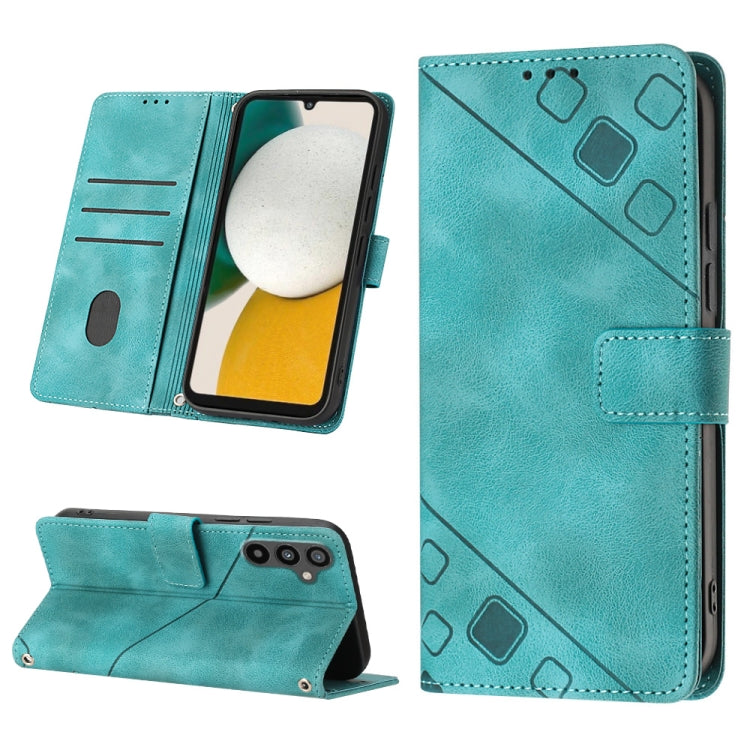 For Samsung Galaxy A34 Skin-feel Embossed Leather Phone Case