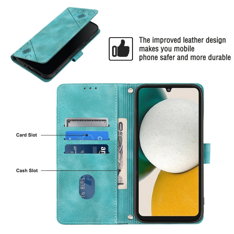 For Samsung Galaxy A34 Skin-feel Embossed Leather Phone Case