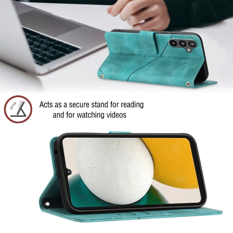 For Samsung Galaxy A34 Skin-feel Embossed Leather Phone Case