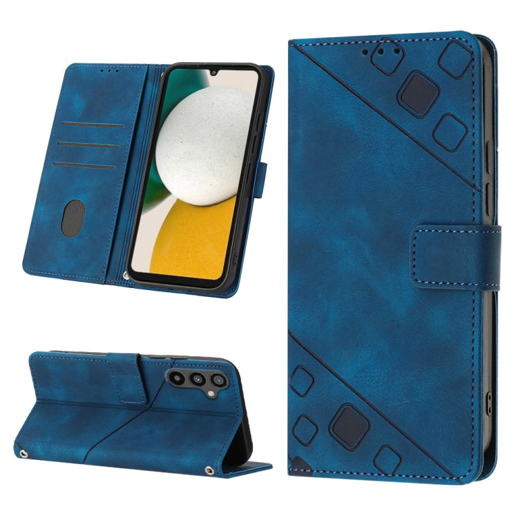 For Samsung Galaxy A34 Skin-feel Embossed Leather Phone Case