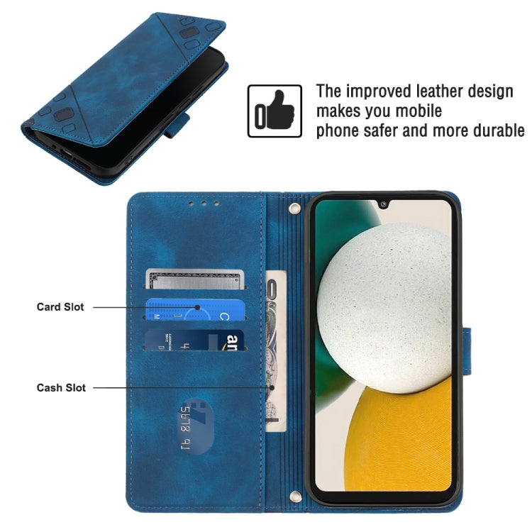 For Samsung Galaxy A34 Skin-feel Embossed Leather Phone Case