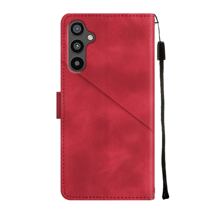 For Samsung Galaxy A34 Skin-feel Embossed Leather Phone Case