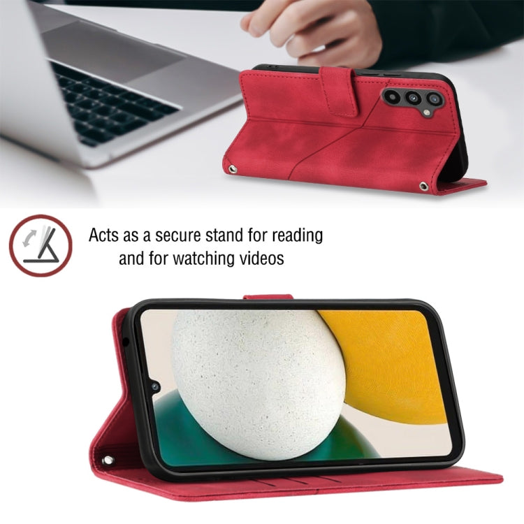 For Samsung Galaxy A34 Skin-feel Embossed Leather Phone Case
