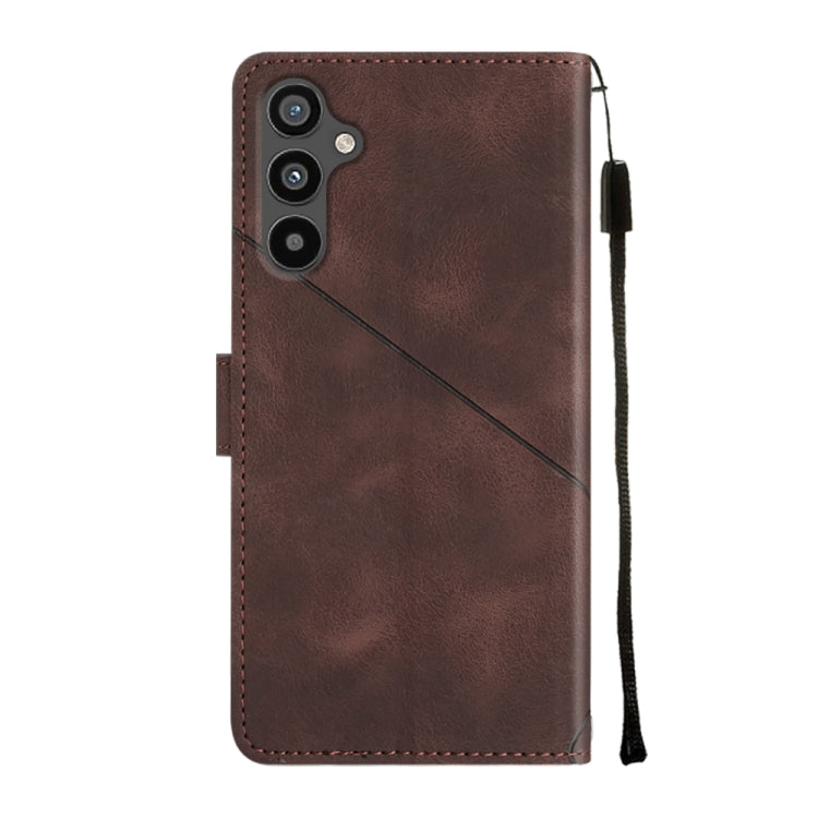 For Samsung Galaxy A34 Skin-feel Embossed Leather Phone Case