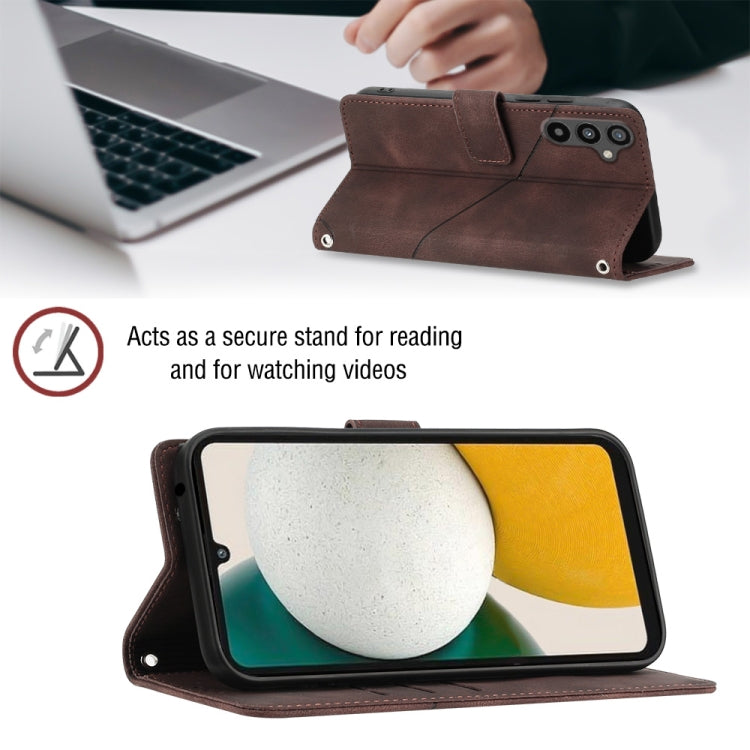 For Samsung Galaxy A34 Skin-feel Embossed Leather Phone Case