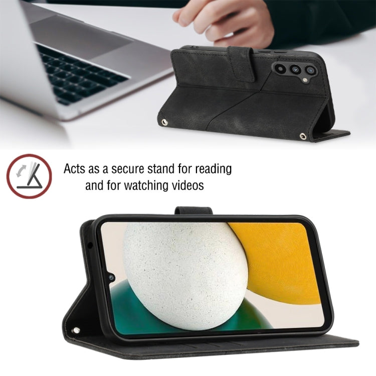 For Samsung Galaxy A34 Skin-feel Embossed Leather Phone Case