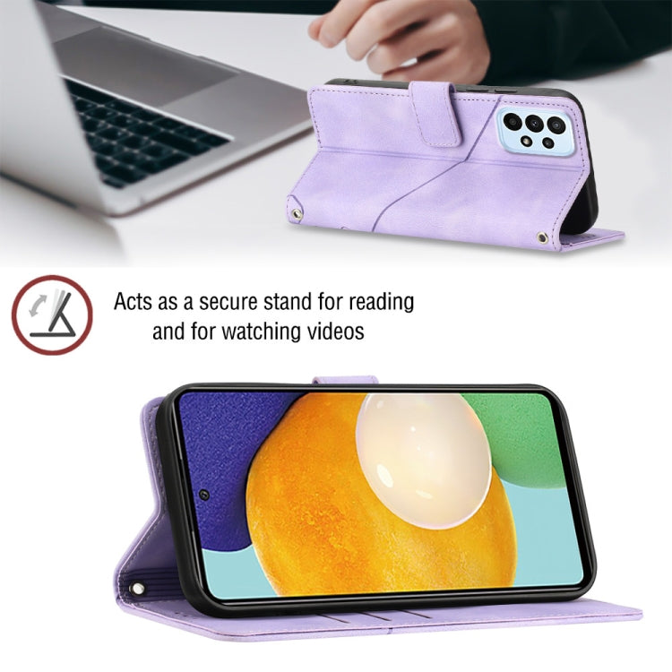 For Samsung Galaxy A52 5G / 4G Skin-feel Embossed Leather Phone Case