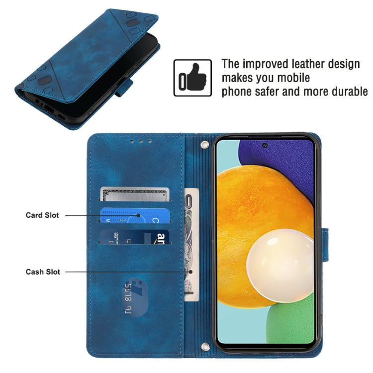 For Samsung Galaxy A52 5G / 4G Skin-feel Embossed Leather Phone Case