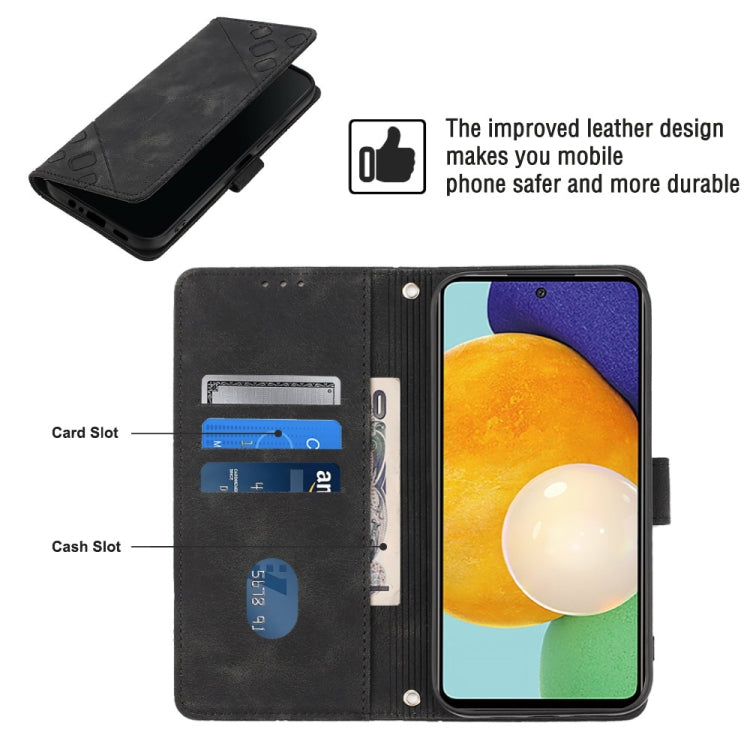 For Samsung Galaxy A52 5G / 4G Skin-feel Embossed Leather Phone Case