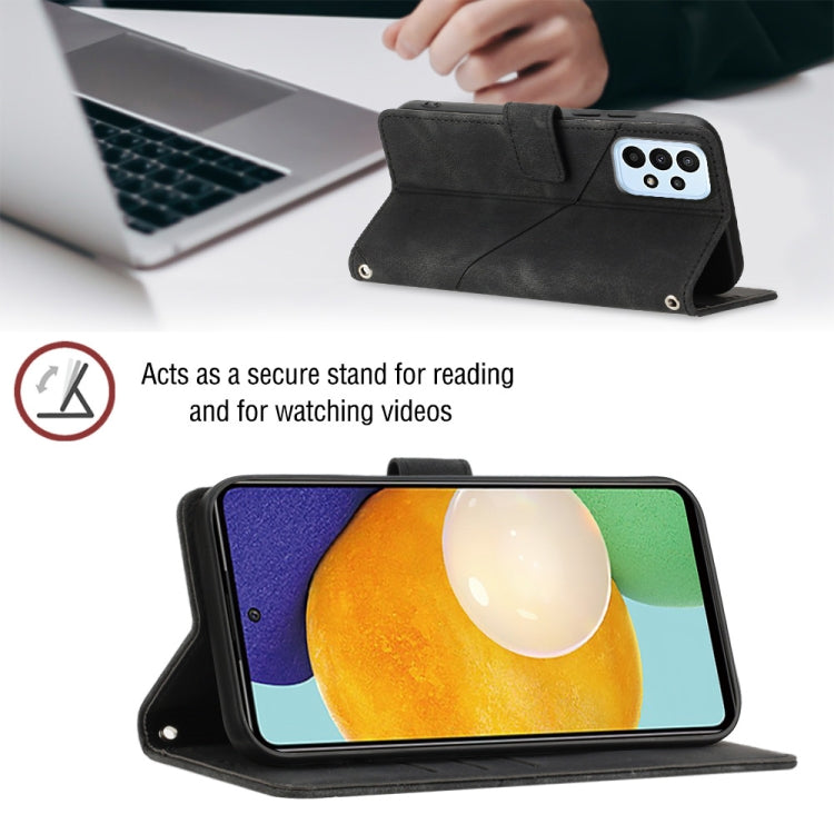 For Samsung Galaxy A52 5G / 4G Skin-feel Embossed Leather Phone Case