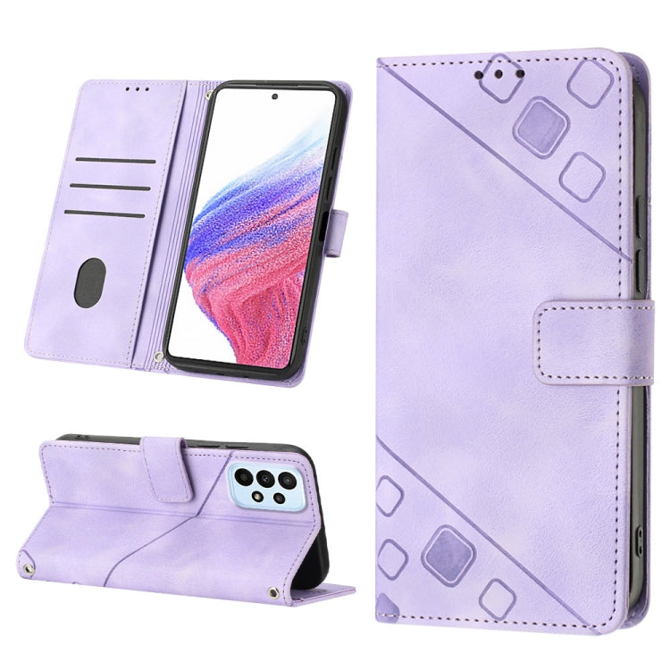 For Samsung Galaxy A53 5G Skin-feel Embossed Leather Phone Case