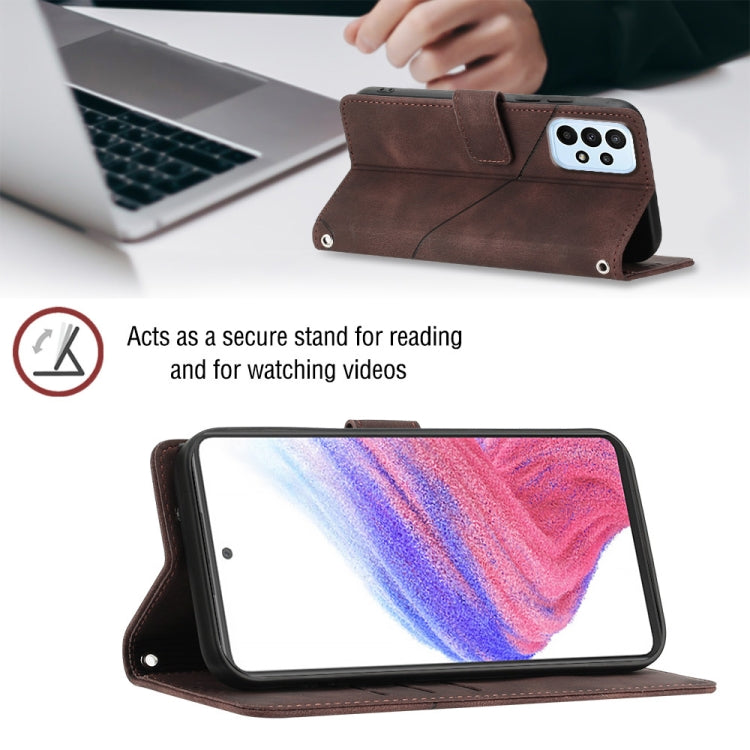 For Samsung Galaxy A53 5G Skin-feel Embossed Leather Phone Case