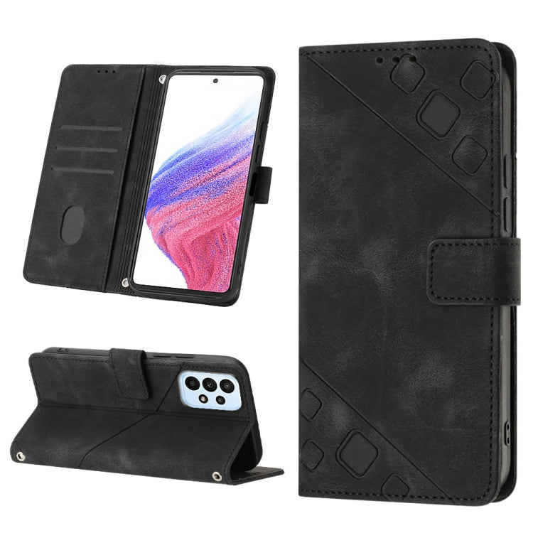 For Samsung Galaxy A53 5G Skin-feel Embossed Leather Phone Case