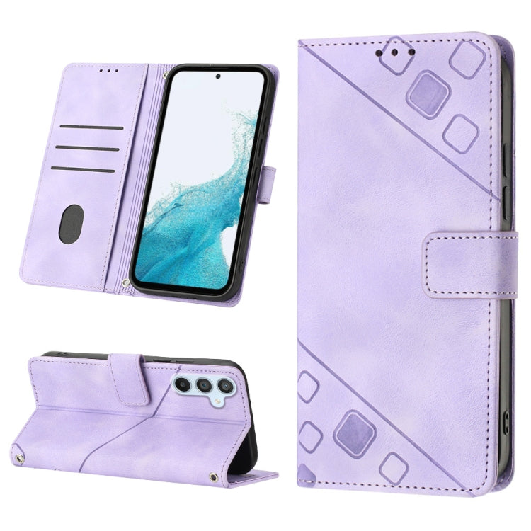 For Samsung Galaxy A54 5G Skin-feel Embossed Leather Phone Case