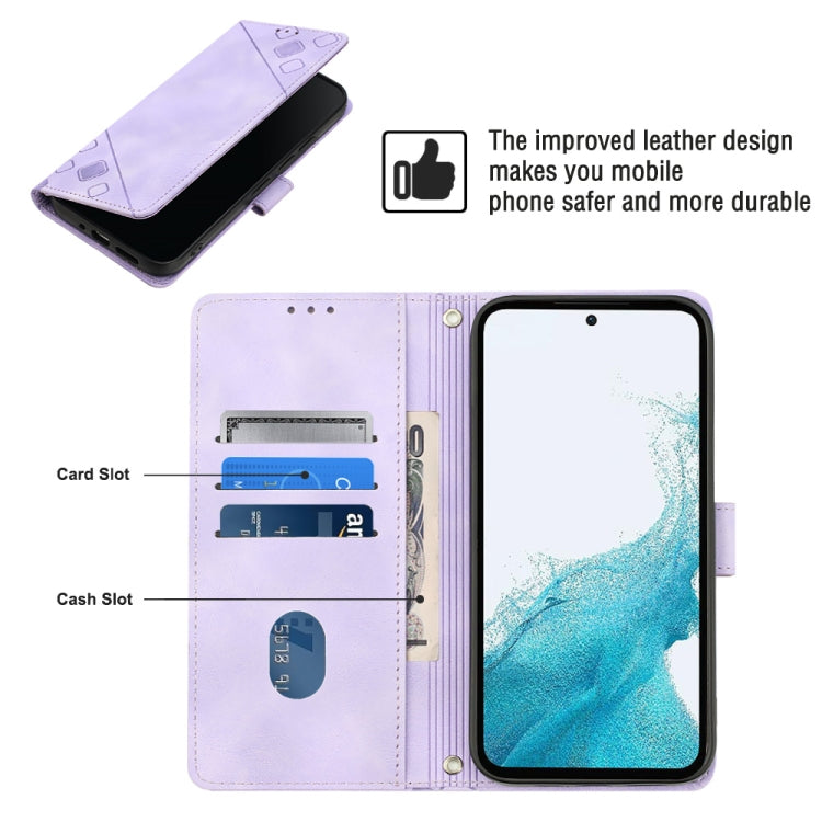 For Samsung Galaxy A54 5G Skin-feel Embossed Leather Phone Case