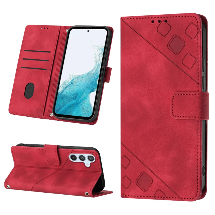 For Samsung Galaxy A54 5G Skin-feel Embossed Leather Phone Case