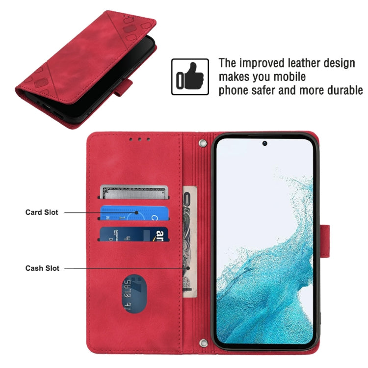 For Samsung Galaxy A54 5G Skin-feel Embossed Leather Phone Case