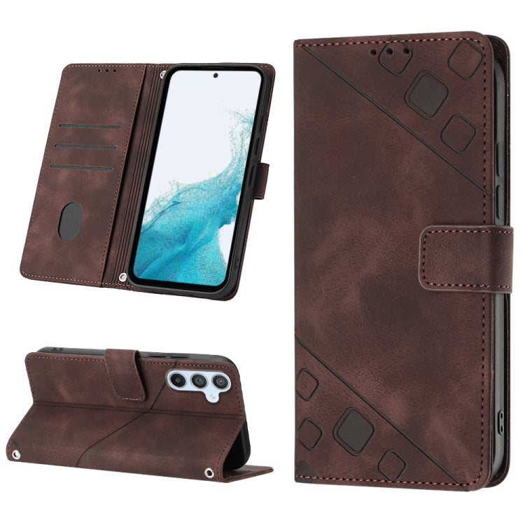 For Samsung Galaxy A54 5G Skin-feel Embossed Leather Phone Case