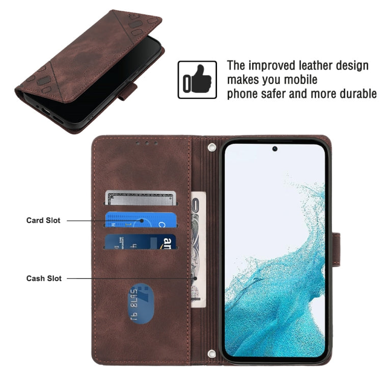 For Samsung Galaxy A54 5G Skin-feel Embossed Leather Phone Case
