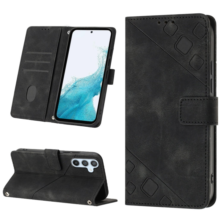 For Samsung Galaxy A54 5G Skin-feel Embossed Leather Phone Case