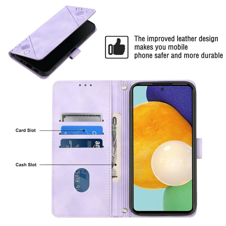 For Samsung Galaxy A72 5G / 4G Skin-feel Embossed Leather Phone Case