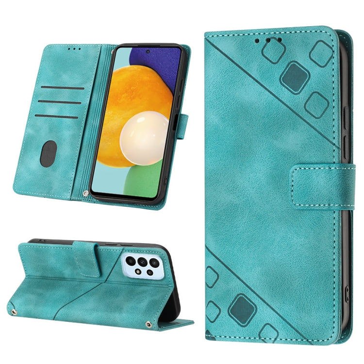 For Samsung Galaxy A72 5G / 4G Skin-feel Embossed Leather Phone Case