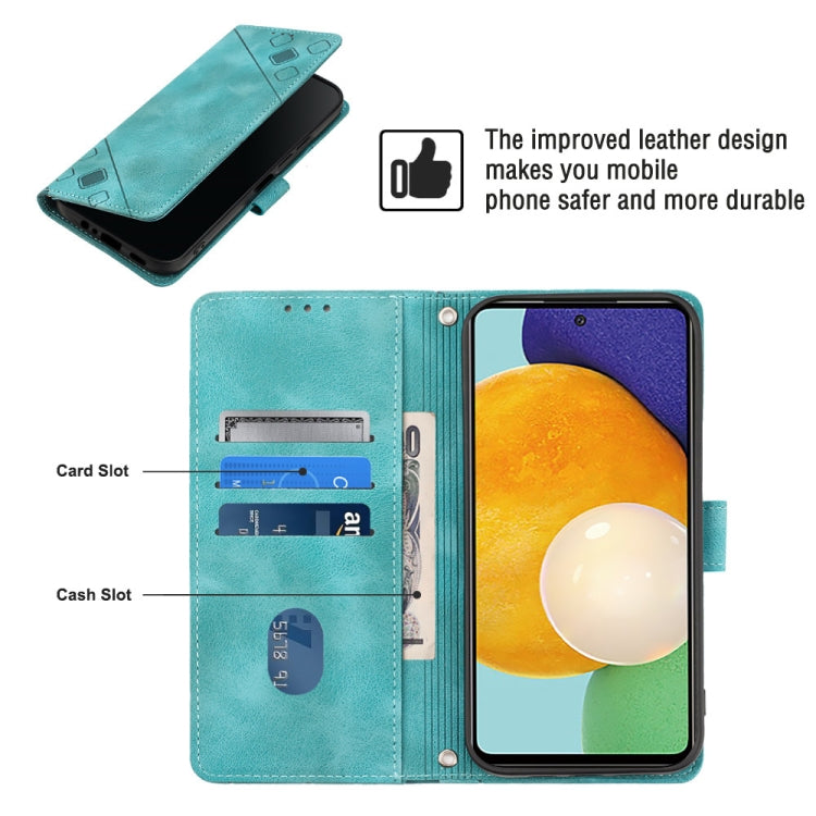 For Samsung Galaxy A72 5G / 4G Skin-feel Embossed Leather Phone Case