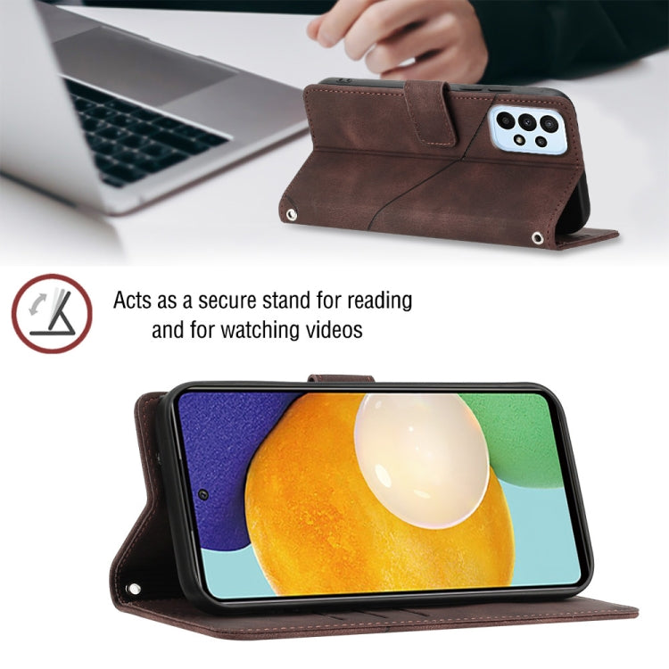 For Samsung Galaxy A72 5G / 4G Skin-feel Embossed Leather Phone Case