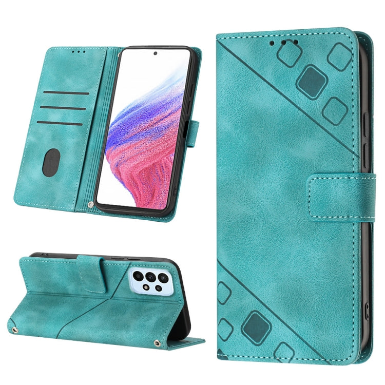 For Samsung Galaxy A73 5G Skin-feel Embossed Leather Phone Case