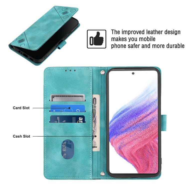 For Samsung Galaxy A73 5G Skin-feel Embossed Leather Phone Case