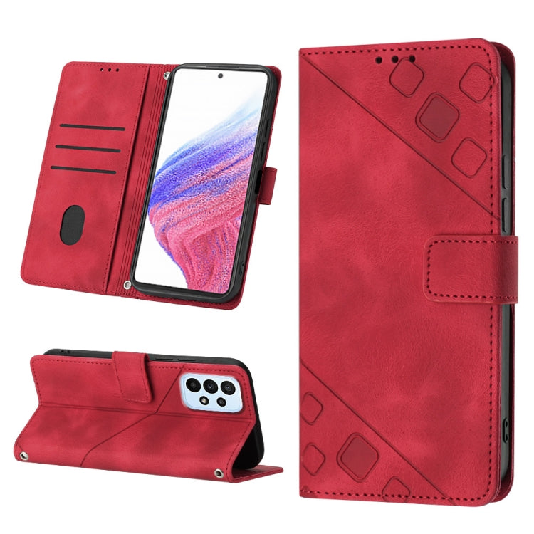 For Samsung Galaxy A73 5G Skin-feel Embossed Leather Phone Case