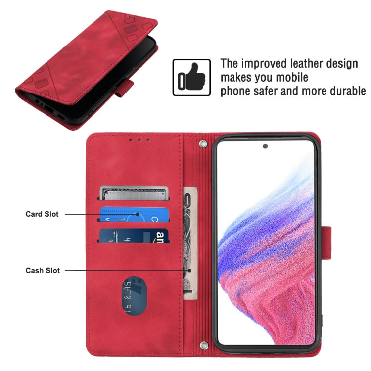 For Samsung Galaxy A73 5G Skin-feel Embossed Leather Phone Case
