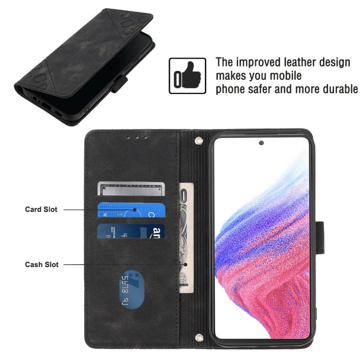 For Samsung Galaxy A73 5G Skin-feel Embossed Leather Phone Case