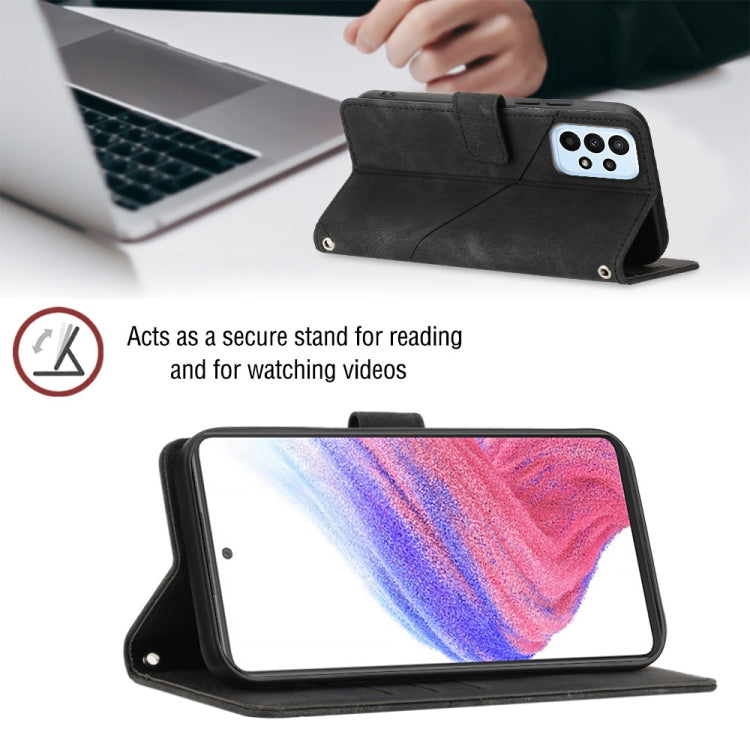 For Samsung Galaxy A73 5G Skin-feel Embossed Leather Phone Case