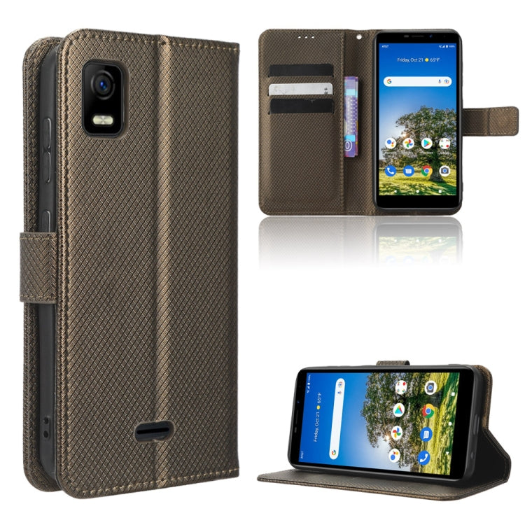 For AT&T Calypso 3 U328AA Diamond Texture Leather Phone Case